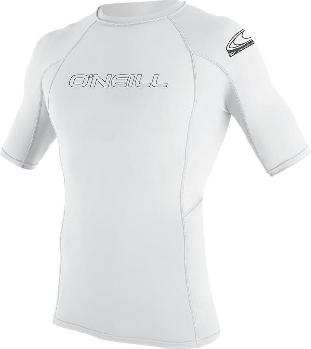 O'Neill Basic Skins S/S Rash Guard- WHT (S)