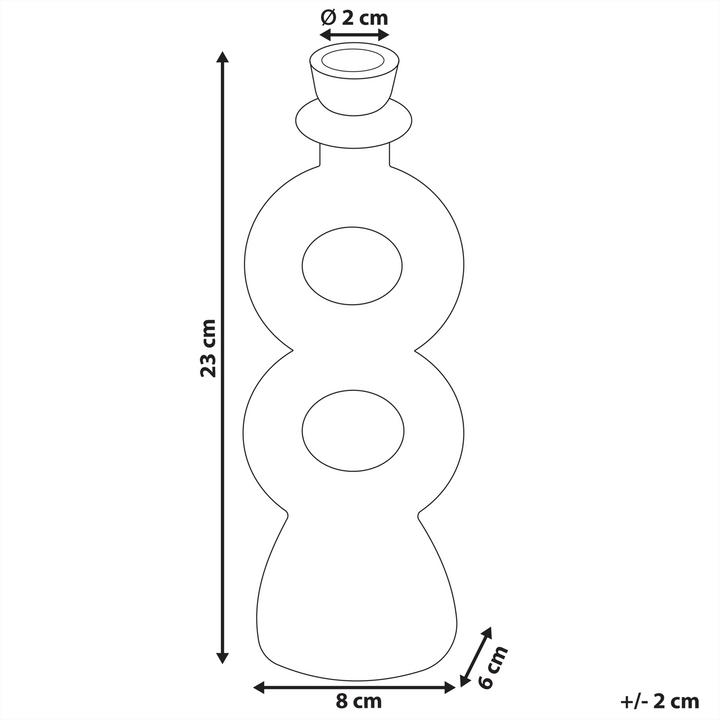 Actual product image Beliani Candlestick porcelain beige 23 cm NAOUSA