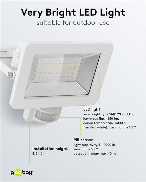 Produktbild Goobay LED-Aussenstrahler (4260 lm, IP44)