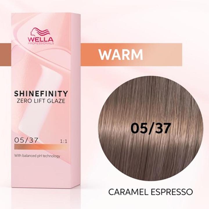 Immagine prodotto Wella Shinefinity Zero Lift Glaze 60ml 05/37 (05, 37 Espresso al caramello)