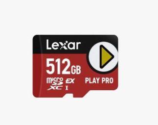 Produktbild Lexar MEMORY MICRO SDXC 512GB UHS-I/PLAY LMSXPS0512G-BNNNG (512 GB, microSDXC, U3, UHS-I)