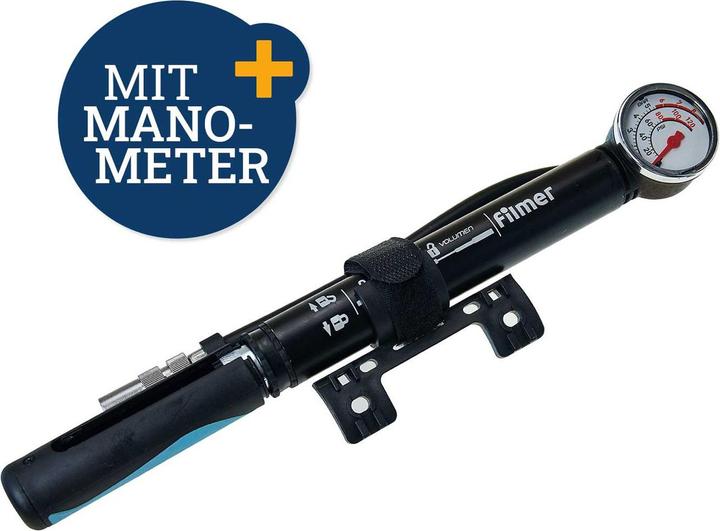 Immagine prodotto Filmer Pompa pneumatica manuale Premium 49342, con manometro, 8 bar