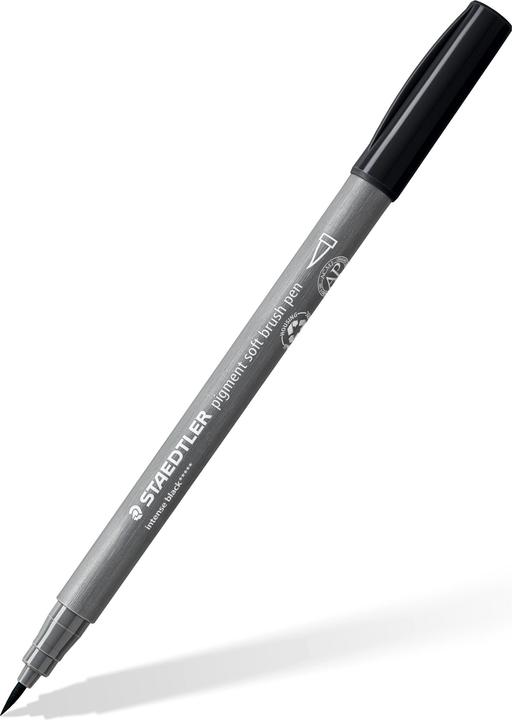 Actual product image Staedtler MultiInk Pigment Arts soft brush pen Set of 6 grey retail (Grey, 6 x)