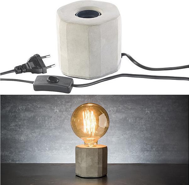 Actual product image Lunartec Decorative concrete table lamp (E27)