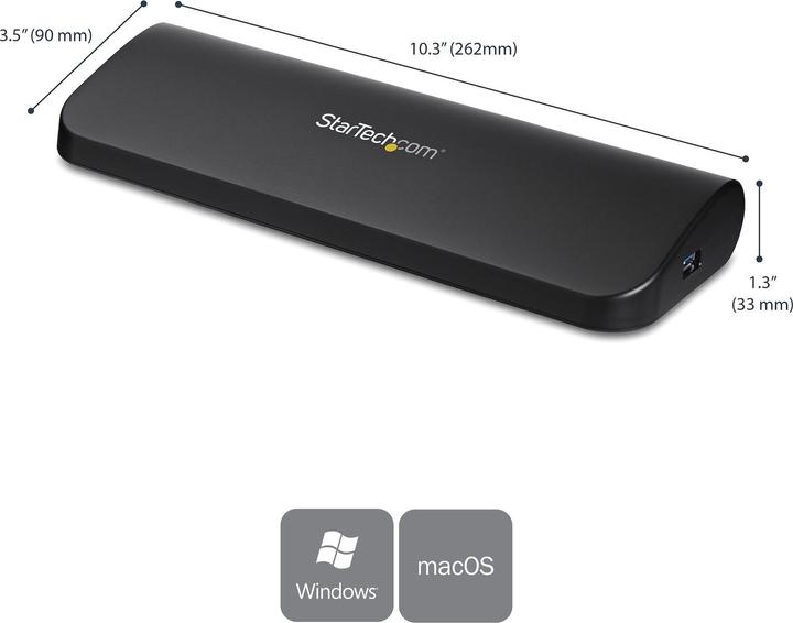 Image du produit StarTech Usb3sdockhdv (USB-B, 1 Ports)