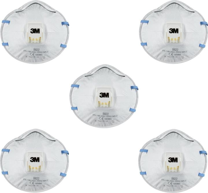 Immagine prodotto 3M Maschera antiparticolato 8822 PRO5 (FFP2, 5 x)