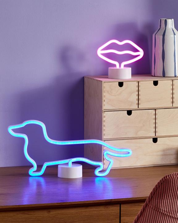 Actual product image Beliani Neon light LED decorative figure pink mouth 15 cm FLORA (300 lm)