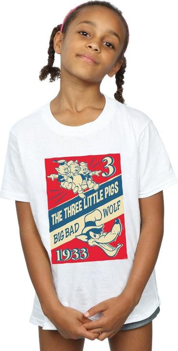 Produktbild Disney Three Little Pigs And The Big Bad Wolf TShirt Mädchen (152, 158)