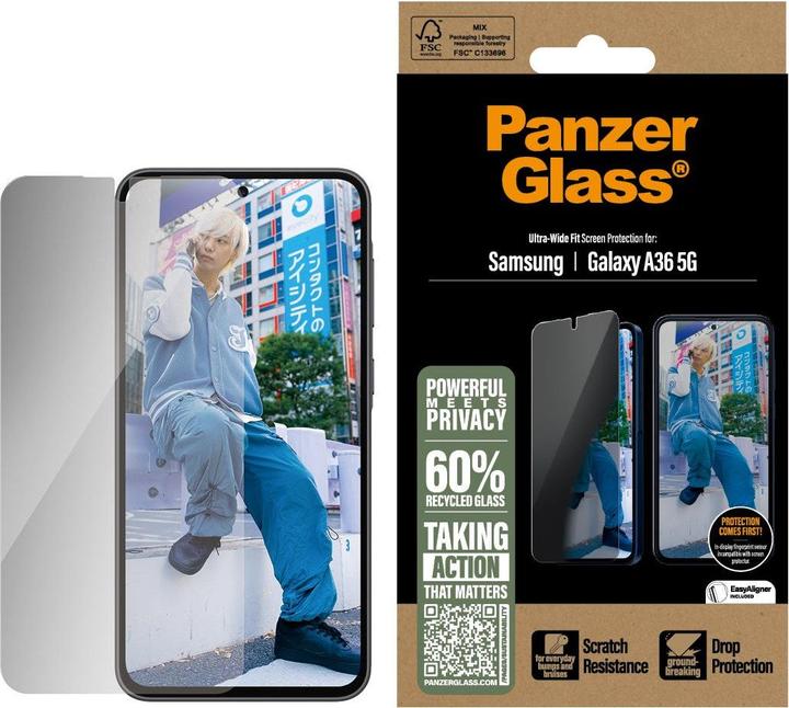 Actual product image PanzerGlass Privacy Screen (1 Piece, Samsung Galaxy A36)