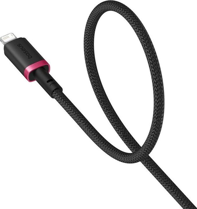 Image du produit Baseus Câble de recharge rapide Dura Type A vers IP 2.4A Noir Rouge (1 m, USB 2.0)