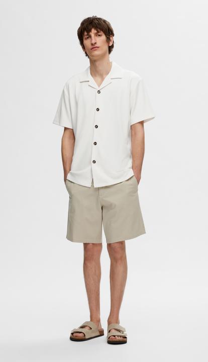 Actual product image Selected Homme Ribbed cuban collar short sleeve shirt (L)