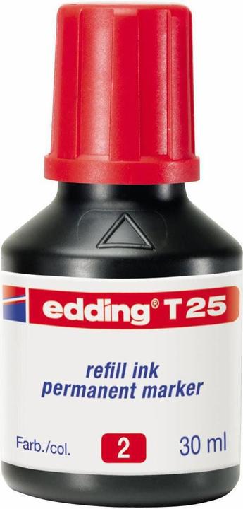 Edding Ricarica di inchiostro T25 (cartucce d'inchiostro, Rosso, 35 mm)