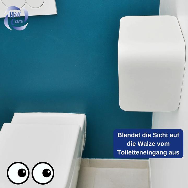 Produktbild Well Care Toilettenrollenhalter Holz Weiss mit Ablage