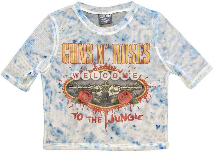 Guns N Roses Welcome To The Jungle LV Crop Top (Girlie)