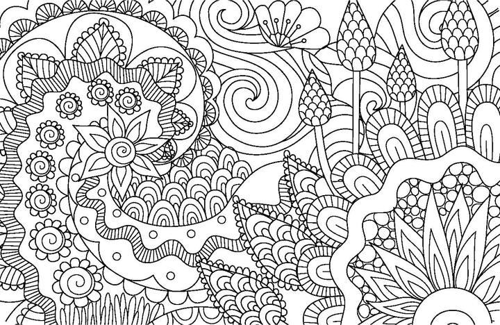 Actual product image 50 cards to colour in - Creative patterns