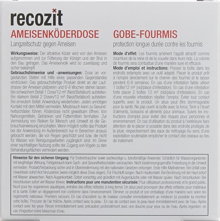 Image du produit Recozit Boîte d'appâts pour fourmis