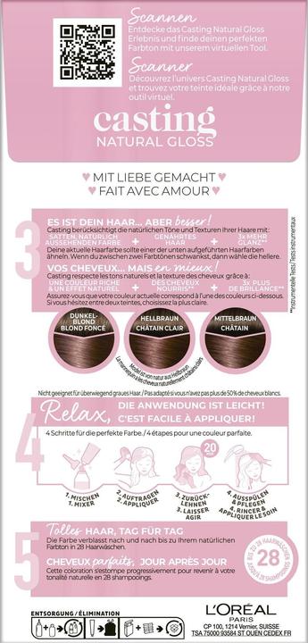 Image du produit L'Oréal Paris Crème de casting (523 noisette brun clair)
