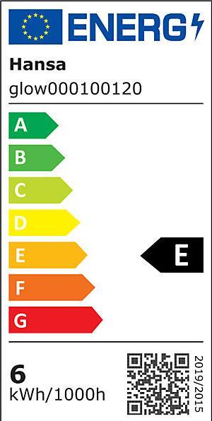 Energie-Label Hansa Glow Schreibtischlampe kupfer 8 W (480 lm)