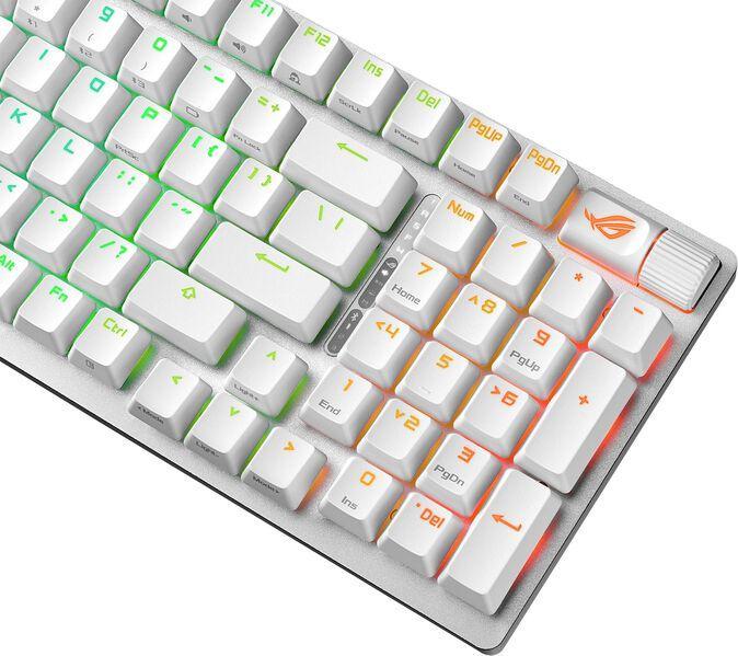 Produktbild ASUS Keyboard ROG Strix Scope II 96 Wireless White (DE, Kabellos, Kabelgebunden)