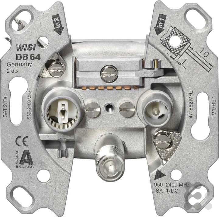 Image du produit WISI Prise DB 64 Silver (12 dB, Prise antenne)