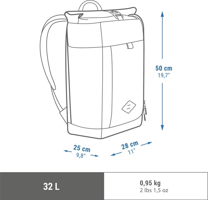 Image du produit Quechua sac à dos nh escape 500 rolltop 32l 334630 (32 l)