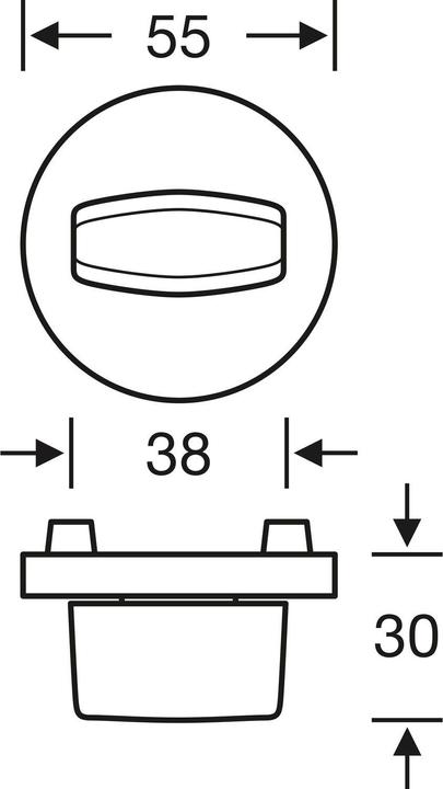 Actual product image FSB Object lever handle set 72 1016 AGL on rosette WC, satin stainless steel (Door set)
