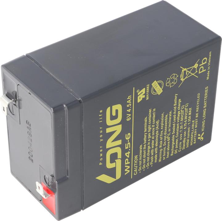 Image du produit Kung Long Batterie WP4.5-6 avec connecteur Faston 4,8mm (6 V, 4.50 Ah)