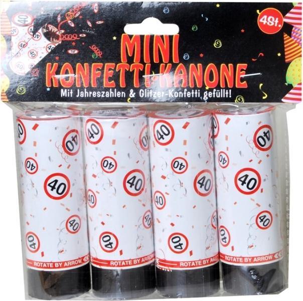 Produktbild UdoS Mini Konfetti-Kanone zum 40. Geburtstag