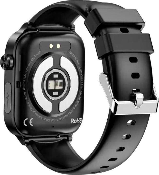 Produktbild RNCF33 SCHWARZ Herren-Smartwatch + marineblaues Armband