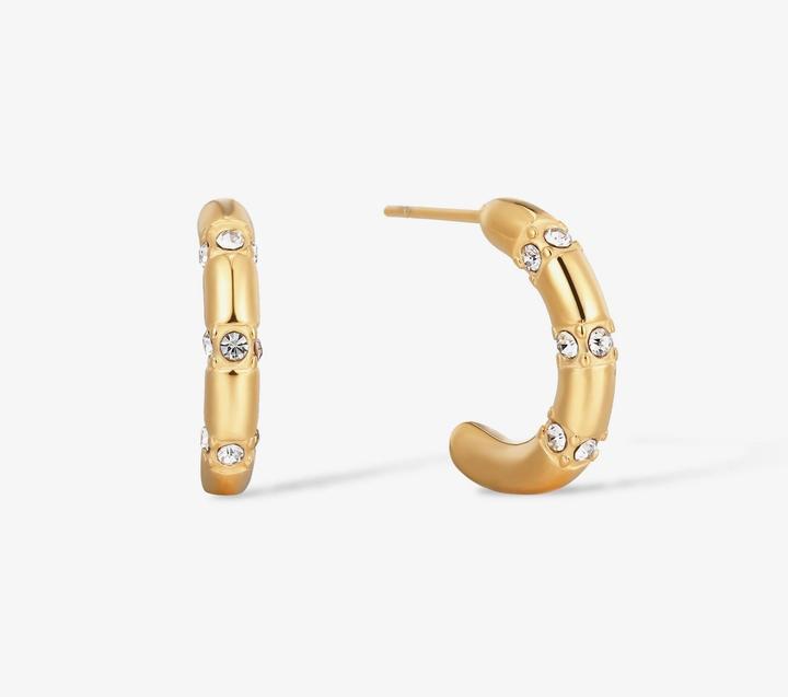 Sensora Jewelry Stones Hoops Ohrringe (Edelstahl)