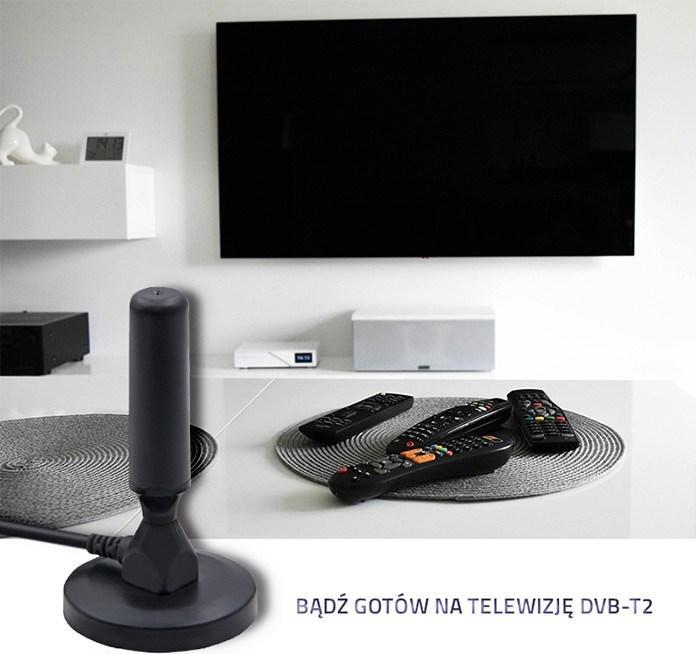 Produktbild Qoltec TV-Antenne DVB-T2 (12 dB, DVB-T / -T2)