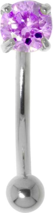 Bijouteria Augenbrauenpiercing (Chirurgenstahl 316L, Silber 925, Zirkonia)