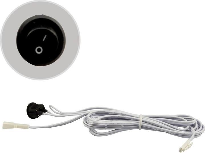 Actual product image Isoled MiniAMP built-in switch on/off, female socket and male plug, 30cm+200cm, 2-pin, white, ma