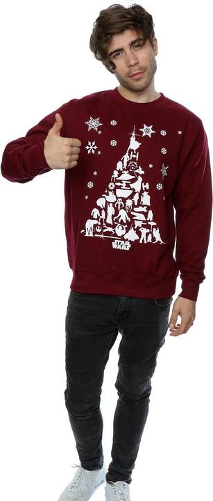 Actual product image Star Wars Mens Christmas Tree Sweatshirt (S)
