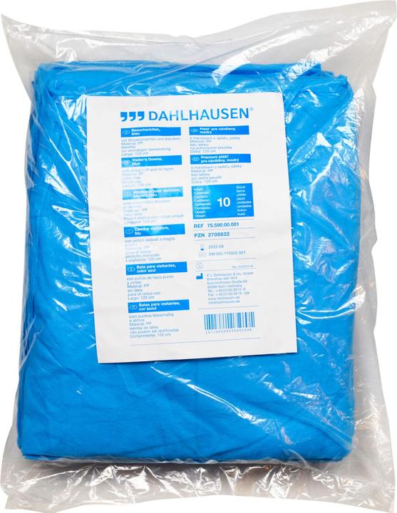 Actual product image Dahlhausen Visitor gown blue, 10 pcs