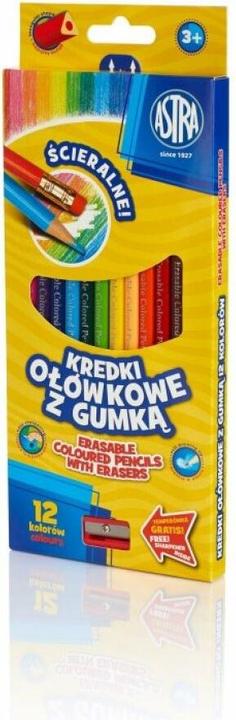 Actual product image Astra Triangular crayons 12 pieces (Multicoloured, 12 x)
