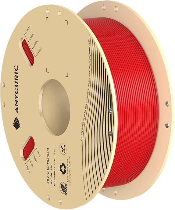 Actual product image Anycubic Filament PLA 1 KG (Czewony) (PLA, 1.75 mm, 1000 g, Red)