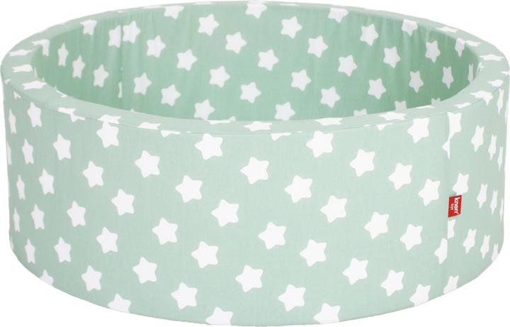 Produktbild Knorrtoys Bällebad soft - "Green white stars" 300 balls grey/white/transparent (ca. 6cm Durchmesser)