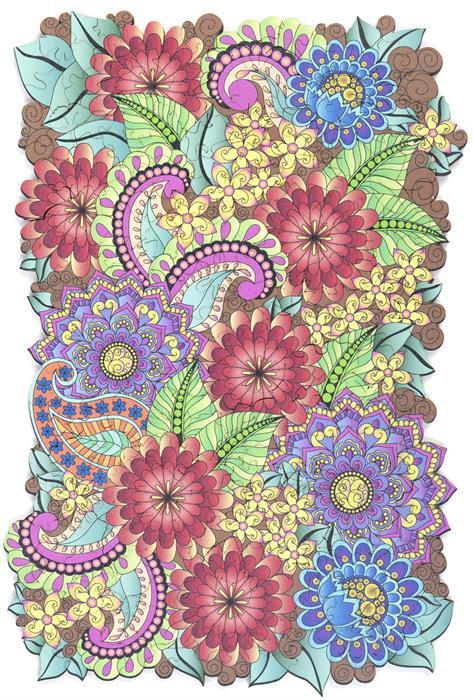 Actual product image Craft Buddy Mandala, A3 Wooden Puzzle (265 pieces)