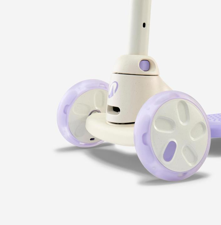 Actual product image Oxelo Kids' 3-Wheeled Scooter B500 - Lavender