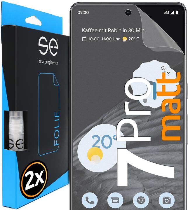 Immagine prodotto Smart Engineered Pellicola protettiva 3D opaca Google Pixel 7 Pro (2 Pezzo/i, Google Pixel 7 Pro)
