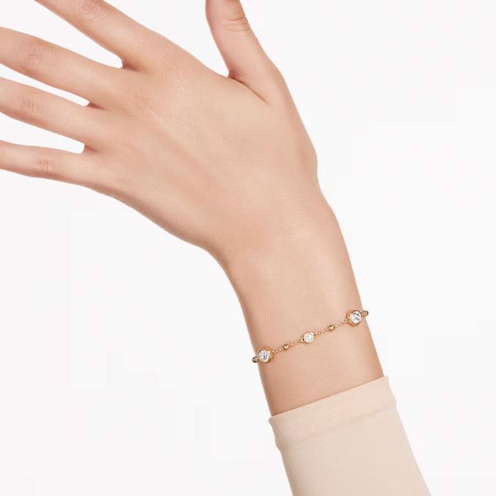 Produktbild Swarovski Imber Armband Rundschliff Weiss Gold (19.50 cm, Swarovski Metall)
