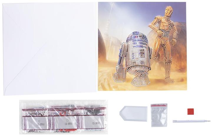 Produktbild Craft Buddy R2-D2 & C-3PO, Karte 18x18cm Crystal Art