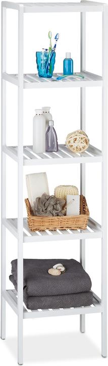 Immagine prodotto Relaxdays Mensola da bagno in bambù (34,5 x 33 x 139,5 cm)