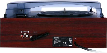 Produktbild Camry CR 1113 Audio-Plattenspieler mit Riemenantrieb, Cappuccino, Chrom, Holz (Halbautomatisch)
