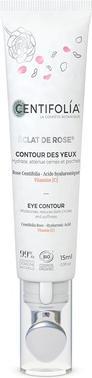 Immagine prodotto Centifolia BIO Contorno Occhi Rosa, Acido Ialuronico e Vitamina C - 15ml - Éclat de rose (15 ml, Giorno + Notte)