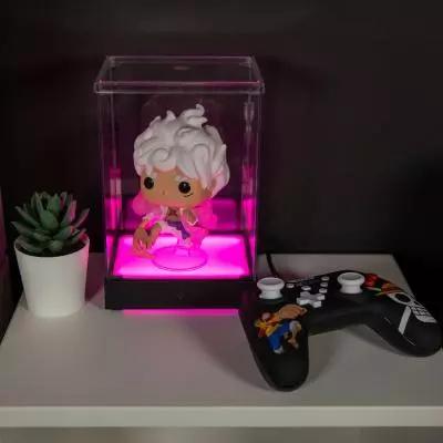 Actual product image Konix Acrylic display case with RGB-LED lighting for Funko Pop collectible figures (9 x 9 x 14 cm)