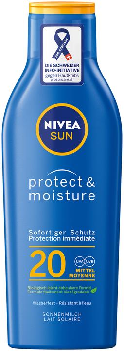 NIVEA Proteggere e umidità (Latte solare, SPF 20, 250 ml)