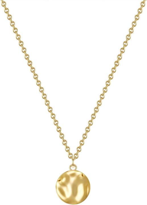 Immagine prodotto Glanzstücke München Catena da donna Circle in argento sterling e oro giallo da 40,0 cm + 5,5 cm di estensione - 31364 (Argento, 40 - 45 cm)