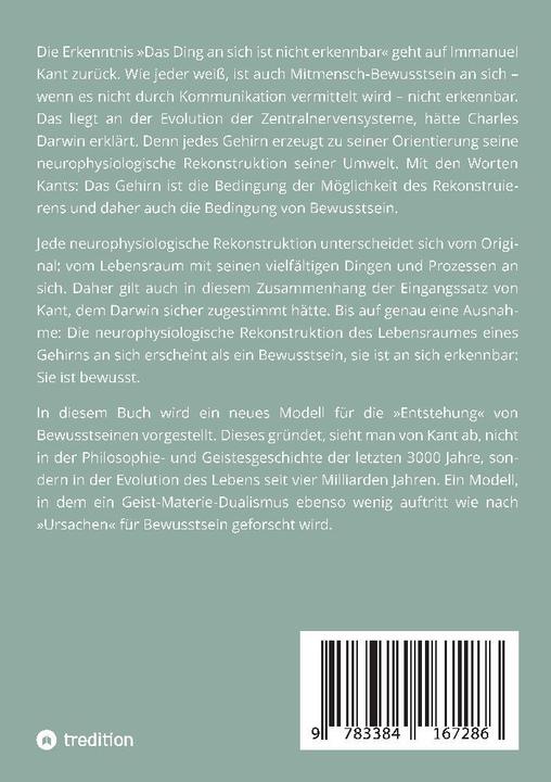 Image du produit Die 'Entstehung' des Bewusstseins (Allemand, Matthias Emde, Frank Senske, 2024)